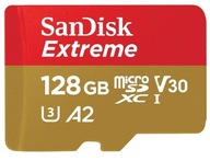 128GB SanDisk Extreme microSD karta 190/90 adaptér