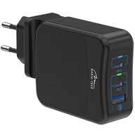 Media-Tech 65W USB-A a 2x USB-C nástenná nabíjačka Media-Tech 65W USB-A a 2x USB-C nástenná nabíjačka