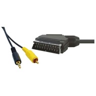 Audio/Video kábel SCART M - CINCH M + Jack (3,5 mm)