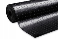 Gumová podlahová doska 3mm METRO s kolieskami, drážkovaný ryhovaný koberec molet
