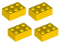 LEGO kocka, tehla 2x3 žltá 4 ks 3002 NOVINKA