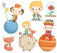 Magnety na chladničku SET MALÉMU PRINCOVI líščia ruža Magnety na chladničku SET MALÉMU PRINCOVI líščia ruža