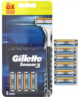 NÁPLŇKY do STROJA Gillette Sensor3 SET 8 kusov NÁPLŇKY do STROJA Gillette Sensor3 SET 8 kusov