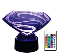 3D LED LOGO LAMPA SUPERMAN NOČNÁ LAMPA 16 FARIEB + DIAĽK 3D LED LOGO LAMPA SUPERMAN NOČNÁ LAMPA 16 FARIEB + DIAĽK