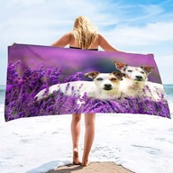 Plážová osuška na kúpanie pre psov s dekou s kvetinovým vzorom