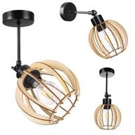 NÁSTENNÁ LAMPA E27, nástenné pohyblivé svietidlo, podkrovie KULA Wood NÁSTENNÁ LAMPA E27, nástenné pohyblivé svietidlo, podkrovie KULA Wood