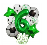 SADA BALÓNOV 6. NARODENINY balóny FUTBALOVÉ konfety šesť rokov 11 kusov SADA BALÓNOV 6. NARODENINY balóny FUTBALOVÉ konfety šesť rokov 11 kusov