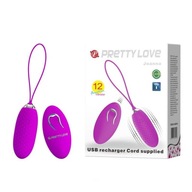 Vibračné vajíčko JOANNA, USB, 12 funkcií Vibračné vajíčko JOANNA, USB, 12 funkcií