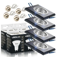 4x štvorcové sklenené halogénové svietidlo + GU10 LED žiarovka 3,5W 3 FARBY 4x štvorcové sklenené halogénové svietidlo + GU10 LED žiarovka 3,5W 3 FARBY