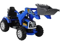 Batériový traktor s korčekovým rýpadlom modrý