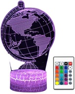 3D LED LAMPA GLOBUS ZEME FARBY + DIAĽK 3D LED LAMPA GLOBUS ZEME FARBY + DIAĽK