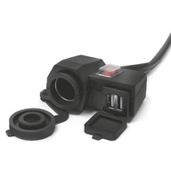 Motocykel zásuvka nabíjačka do zapaľovača 2xUSB 2a Motocykel zásuvka nabíjačka do zapaľovača 2xUSB 2a