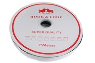 Samostatný suchý zips s 25 mm biela slučka 25 MB Samostatný suchý zips s 25 mm biela slučka 25 MB