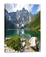 OBRAZ TATRY MORSKIE OKO HORY PLÁTNA 80x110 OBRAZ TATRY MORSKIE OKO HORY PLÁTNA 80x110