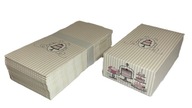 Biela pásikavá krabica na balenie torty 125x210x70mm - 20 kusov