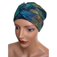 Jarný dámsky turban Sara 335 vyrobený z bambusu, volánikový, tiež po chemoterapii