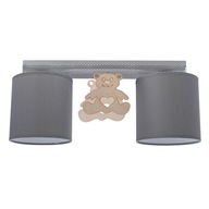Sivá stropná lampa BEAR 2xE27 MLP4964 EKO-LIGHT