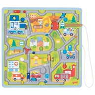 Magnetické drevené Maze Goki City 3+ Magnetické drevené Maze Goki City 3+
