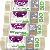 GOSIA Biologicky odbúrateľné vrecia s rúčkami 60L 40 ks. GOSIA Biologicky odbúrateľné vrecia s rúčkami 60L 40 ks.
