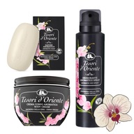 Sada Tesori Chinese Orchid: deodorant, telový krém, čistiaca tyčinka