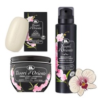 Sada Tesori Chinese Orchid: deodorant, telový krém, čistiaca tyčinka Sada Tesori Chinese Orchid: deodorant, telový krém, čistiaca tyčinka