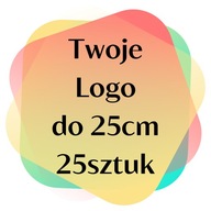 Nažehľovacia termo nálepka s logom do 25 cm, 25 kusov Nažehľovacia termo nálepka s logom do 25 cm, 25 kusov