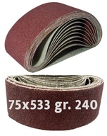 NEKONEČNÝ PÁS 75x533 BRÚSNE PLÁTNO P240 x10 ks. NEKONEČNÝ PÁS 75x533 BRÚSNE PLÁTNO P240 x10 ks.