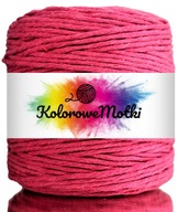 Bavlnená šnúrka na makramé, malina, 200 m, 3 mm Bavlnená šnúrka na makramé, malina, 200 m, 3 mm