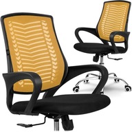 Oranžová kancelárska stolička Sofotel Denar z mikrosieťoviny
