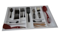 Biela vložka na organizér na príbory do zásuvky 80 cm Biela vložka na organizér na príbory do zásuvky 80 cm