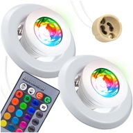 2x LED STROPNÝ HALOGÉN S RGB LED ŽIAROVKOU.DIAĽKOVÉ OVLÁDANIE 2x LED STROPNÝ HALOGÉN S RGB LED ŽIAROVKOU.DIAĽKOVÉ OVLÁDANIE