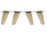 Nohy, 8 cm drevené skosené nohy, montážna sada Nohy, 8 cm drevené skosené nohy, montážna sada