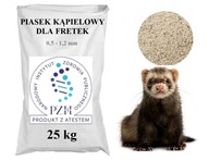 Pieskový kúpeľový prach pre fretky 25kg, certifikát PZH Pieskový kúpeľový prach pre fretky 25kg, certifikát PZH