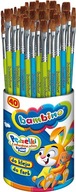 ŠTETCE na farby BAMBINO mix lepidlo, 40 ks. v pohári