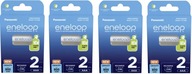Panasonic Eneloop AAA 800mAh batéria 2 ks x4 Panasonic Eneloop AAA 800mAh batéria 2 ks x4