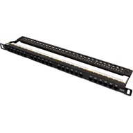 Nízky úzky patch panel 0,5U 24 UTP cat 6 portov Nízky úzky patch panel 0,5U 24 UTP cat 6 portov