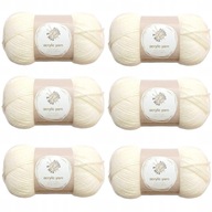 Akrylová priadza WHITE SOFT Priadza 238 m 100 g x 6 Akrylová priadza WHITE SOFT Priadza 238 m 100 g x 6