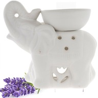Voňavý krb figúrka slona, ​​biela, keramika