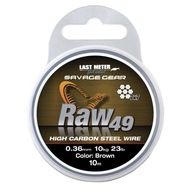 Savage Gear Raw 49 Nerezové lanko bez povrchovej úpravy, priemer 0,36 mm, 11 kg, 10 m Savage Gear Raw 49 Nerezové lanko bez povrchovej úpravy, priemer 0,36 mm, 11 kg, 10 m