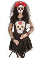 Čelenka so závojom RED ROSES Dia de los Muertos Čelenka so závojom RED ROSES Dia de los Muertos