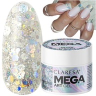 Claresa Mega Star Art Gel Silver Flicker SEOL gél na zdobenie nechtov Claresa Mega Star Art Gel Silver Flicker SEOL gél na zdobenie nechtov