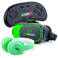 Súprava VR GLASSES + BLUETOOTH REMOTE so slúchadlami Súprava VR GLASSES + BLUETOOTH REMOTE so slúchadlami