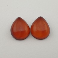Baltský jantárový pár kabošonov ~12x10 mm č.142 Baltský jantárový pár kabošonov ~12x10 mm č.142