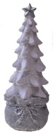 Vianočný stromček LED keramické trblietky biele 32 cm