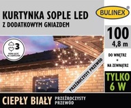 Vonkajší cencúľový záves 100 LED teplá biela