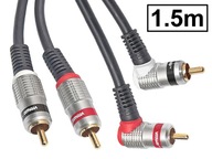 Kábel 2xRCA-2xRCA uhlový CAR AUDIO HQ VITALCO 1,5m Kábel 2xRCA-2xRCA uhlový CAR AUDIO HQ VITALCO 1,5m