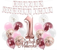 Balóny Narodeniny dievčatka číslo 1 ružové Balóny Narodeniny dievčatka číslo 1 ružové