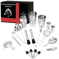 BARMANSKÝ SET SHAKER NA NÁPOJE A KOKTEJLY BOSTON LARGE 18 ks BARMANSKÝ SET SHAKER NA NÁPOJE A KOKTEJLY BOSTON LARGE 18 ks