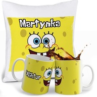 SÚPRAVA SPONGEBOB HRNČEK + VANKÚŠ + MENO SÚPRAVA SPONGEBOB HRNČEK + VANKÚŠ + MENO