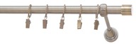 Zlatá 25 mm jednoduchá kovová záclonová tyč NA MIERU